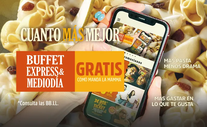 Promoción de buffet gratis en tu quinta visita en Islazul